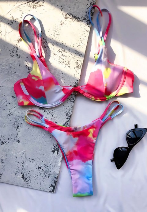 Double Strapped Thong Bikini Set